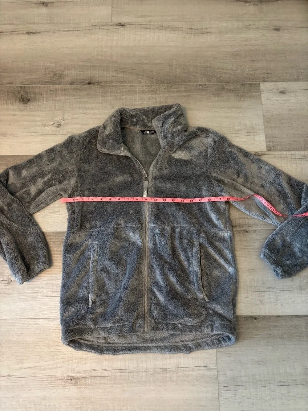 The North Face Fleece Jacket Gray Girls XL 18 Full Zip Cozy (Fits Women XS S)